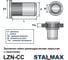 Заклепка-гайка Stalmax цилиндрическая закрытая (глухая) LZN-CC М8х21,5 (0,5-3,0) с цилиндрическим бортиком и насечками (арт. 11350) оцинкованная сталь (уп. 200 шт) 11350-023 10