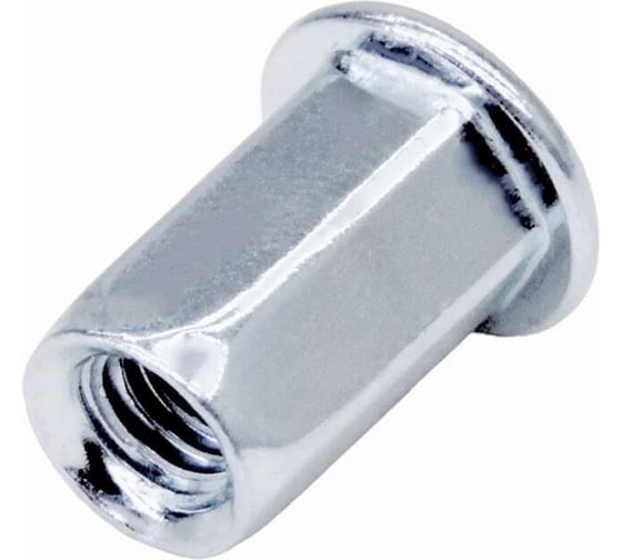 Заклепка-гайка Stalmax шестигранная LZH-C М8х18 (1,0-3,5) с цилиндрическим бортиком (арт. 11545) оцинкованная сталь (уп. 250 шт) 11545-023