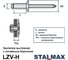 Заклепка-гайка Stalmax цилиндрическая LZN-H M4x12 (1,5-3,0) A2 с потайным бортиком и насечками (арт. 10911) нерж. сталь А2 (уп. 1000 шт) 10911-023 4