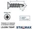 Саморез Stalmax LS-DIN 7504P 4,8х70 со сверлом и потайной головой (арт. 11970) оцинкованная сталь (уп. 500 шт) 11970-023 6