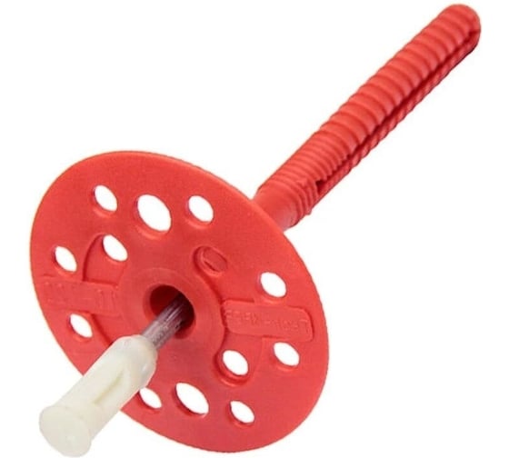 Дюбель Гриб для теплоизоляции Stalmax LDT-M 10х220 с металлическим гвоздем и термоголовкой (арт. 11370) нейлон (уп. 180 шт) 11370-023