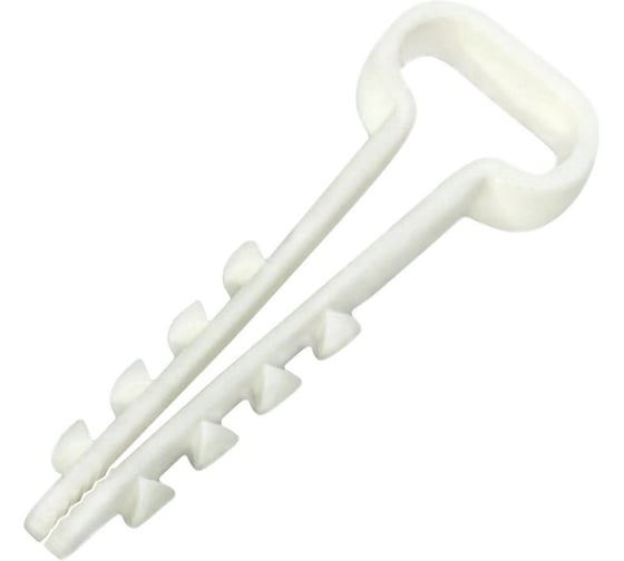 Дюбель-хомут Stalmax LE-DF 10х5 для плоского кабеля (арт. 11823) белый нейлон (уп. 100 шт) 11823-023