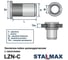 Заклепка-гайка Stalmax цилиндрическая LZN-C M8x21 (3,5-6,0) A2 с цилиндрическим бортиком и насечками (арт. 10918) нерж. сталь А2 (уп. 250 шт) 10918-023 8