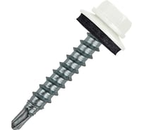 Саморез кровельный Stalmax LSR-W 4,8х29 (RAL 9002) сверло №2 для деревянной обрешетки с EPDM шайбой (арт. 10238) оцинкованная сталь (уп. 250 шт) 10238-023