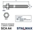 Шпилька анкерная Stalmax SCA A4 М10х130 в комплекте с гайкой и шайбой, угол резьбы 60 градусов, (арт. 11045) нержавеющая сталь А4 (уп. 10 шт) 11045-023 6