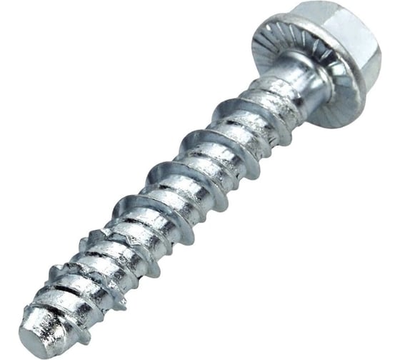 Шуруп для бетона Stalmax LSB-S 10x70/15 шестигранная голова с ПШ, кл. пр. 8.8 (арт. 11303) оцинкованная сталь (уп. 50 шт) 11303-023