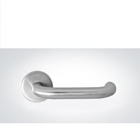 Ручка для противопожарной двери CRIT РФ-1118 из нержавеющей стали, на розетке 04940