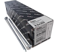 Шурупы конструкционные Finka Timber Screws CT 8,0x260 TX40 (Голубой цинк, тарелка, 50шт) FF08260CT