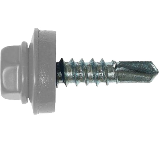 Саморез кровельный КРЕП-КОМП 5,5х19 RAL7035, серый К (4000шт) ск55197035к