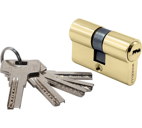 Ключевой цилиндр высокой секретности MORELLI HS 50C PG, (50мм), цвет - золото 9016911