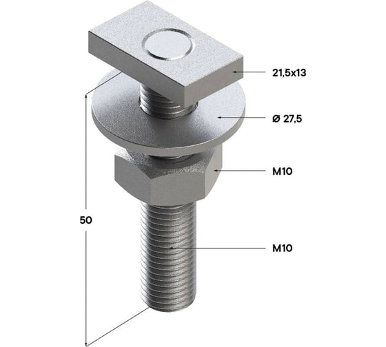 Болт T-образный Termoclip TBТ 38-40 6F M8x60 (100/50 шт/кор) 9244002-212
