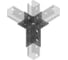 Соединитель 3D Termoclip угловой TAC 38-41 4F8 Hdg (12 шт/кор) 9254307-212 3