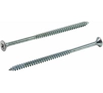 Универсальный саморез КВАДРА 6x100 белый, потайная голова, цинк, кор. 100 шт. 603100001100