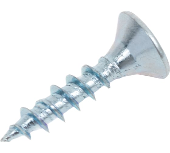 Универсальный саморез КВАДРА 3.5x16 белый, потайная голова, цинк, кор. 1000 шт. 353016501000 1