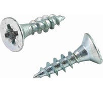 Универсальный саморез КВАДРА 4x16 белый, потайная голова, цинк, уп. 25 шт. 403016268120