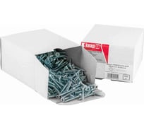 Универсальный саморез КВАДРА 5x40 белый, потайная голова, цинк, кор. 500 шт. 503040001500