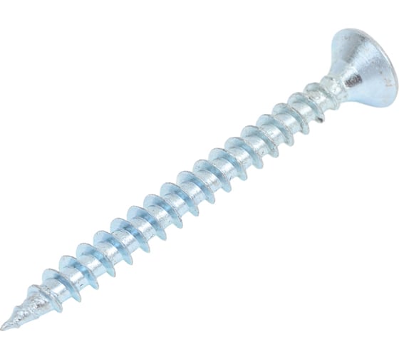 Универсальный саморез КВАДРА 5x50 белый, потайная голова, цинк, кор. 100 шт. 503050200100 1