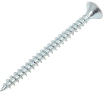 Универсальный саморез КВАДРА 6x70 белый, потайная голова, цинк, уп. 4 шт. 603070000004