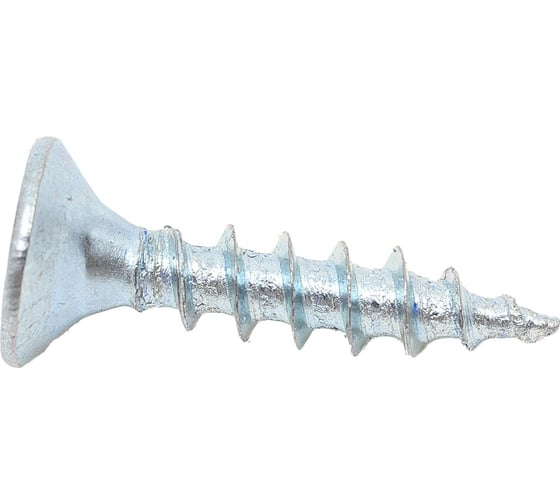 Универсальный саморез КВАДРА 3.5x16 белый, потайная голова, цинк, кор. 200 шт. 353016070200