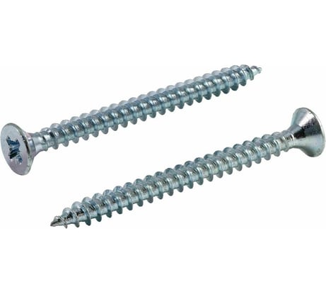 Универсальный саморез КВАДРА 3.5x50 белый, потайная голова, цинк, кор. 100 шт. 353050020100