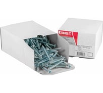 Универсальный саморез КВАДРА 6x70 белый, потайная голова, цинк, кор. 100 шт. 603070010003