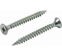 Универсальный саморез КВАДРА 5x50 белый, потайная голова, цинк, уп. 8 шт. 503050088120