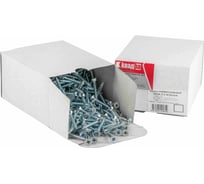 Универсальный саморез КВАДРА 5x35 белый, потайная голова, цинк, кор. 100 шт. 503035020100