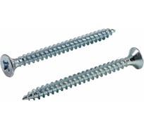 Универсальный саморез КВАДРА 4x60 белый, потайная голова, цинк, кор. 400 шт. 403060040011