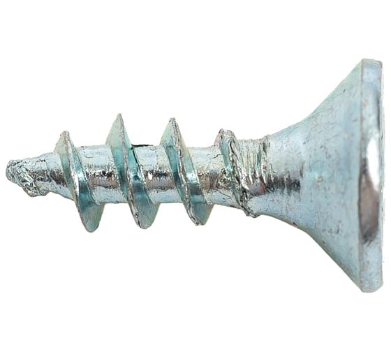 Универсальный саморез КВАДРА 5x16 белый, потайная голова, цинк, кор. 500 шт. 503016003500