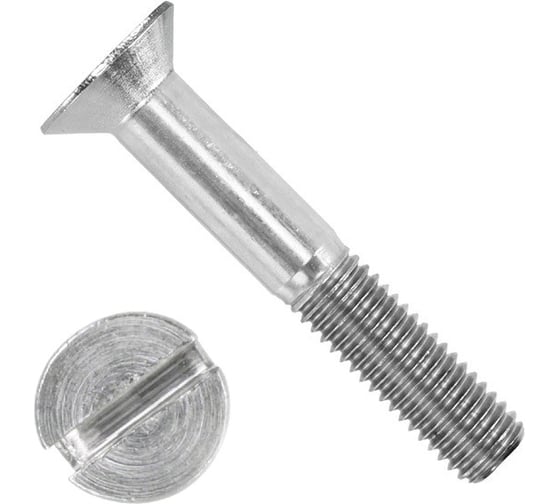Винт ЦКИ Глобал DIN963 М4х30 A2 SL 5.5х1.0 500шт 70541