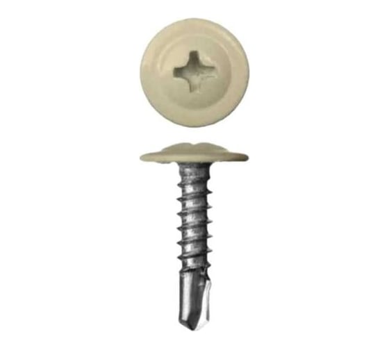 Саморез СаМат Плюс п/ш 4,2х 16 сверло (100шт.)RAL1015 св.сл.кость (1 упак) KRP-7152