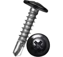 Саморез СаМат Плюс п/ш 4,2х 19 сверло (100шт.)RAL9005(черный) (1 упак) KRP-7117