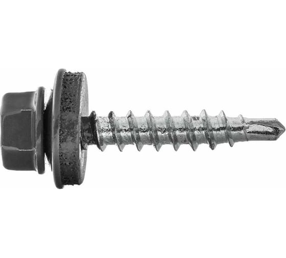 Саморез кровельный СаМат Плюс 4,8х51 RAL 7024 (т. серый) (40 шт) KRP-5864