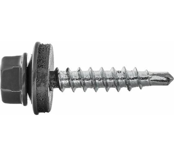 Саморез кровельный СаМат Плюс 5,5х25 RAL 7024 (серый графит) (45 шт) KRP-5925