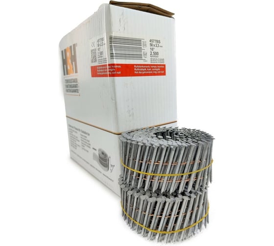 Барабанные гвозди H&H 2.3x50 Ring, HDG ершеные, горячий цинк, 2500 шт. 4577BS