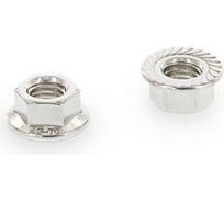 Гайка с рифленым фланцем ЦКИ DIN 6923, М12, A2, 100 шт. 72348