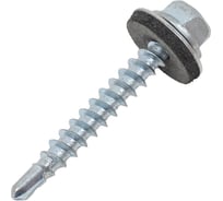 Кровельный саморез КВАДРА 4.8x35, цинк, сверло PT. 1, шайба EPDM, уп. 10 шт. 480350210812