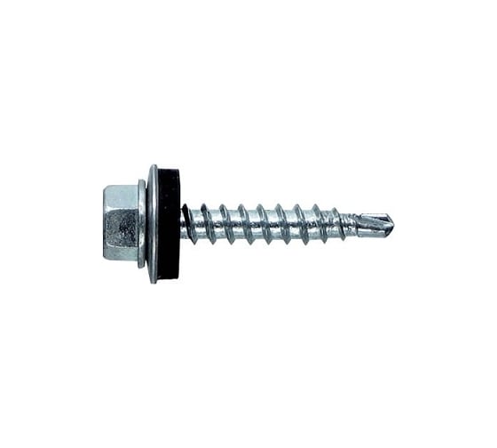 Кровельный саморез КВАДРА 4.8x29, цинк, сверло PT. 1, шайба EPDM, кор. 250 шт. 480290201250 1