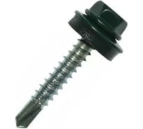 Кровельный саморез КВАДРА 4.8x35, RAL 6020 эмаль, сверло PT. 1, кор. 250 шт. 835602001250