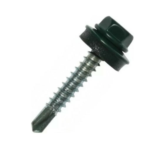 Кровельный саморез КВАДРА 4.8x35, RAL 6020 эмаль, сверло PT. 1, кор. 250 шт. 835602001250 1