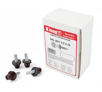 Кровельный саморез КВАДРА 5.5x25, RAL 8017 шоколад, сверло PT. 3, кор. 150 шт. 525801703150