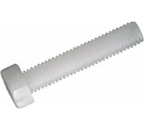 Болт Insparion DIN 933 6х12 с шестигранной головкой, полная резьба, полиамид, пластик 10 шт С1-00003704