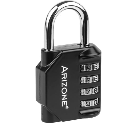 Замок навесной ARIZONE кодовый, черный, ЦЗ-0938529774