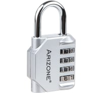 Навесной кодовый замок серебро Arizone 32-428002 ЦЗ-1413226080
