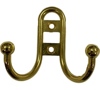 Крючок Локри R15, 2-х рожковый, золото 10934