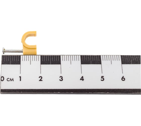 Круглая пластиковая скоба TDM ELECTRIC 6 мм, сосна, 50 шт. SQ0514-0091
