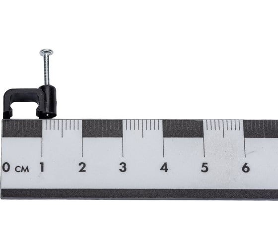 Плоская скоба TDM ELECTRIC 8 мм, пластиковая, черная, 50 шт. SQ0513-0033