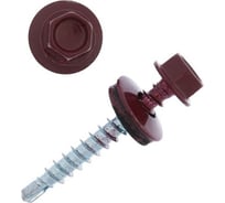 Кровельные саморезы СИМАЛЕНД 4.8x35, RAL  3005, красный, 200 шт. 4555019