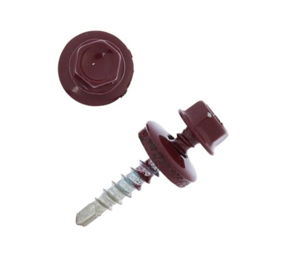 Кровельные саморезы СИМАЛЕНД 4,8x29, RAL 3005, красный, 250 шт. 4555013