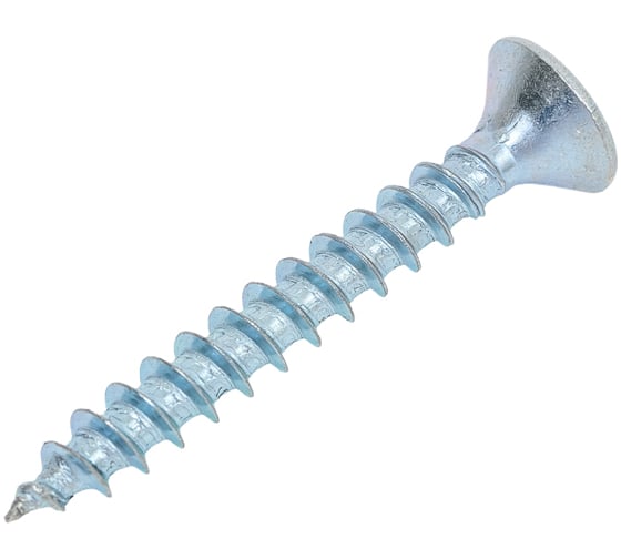 Потайной универсальный шуруп Метизный двор 4.0x30, белый, 23 шт. 4690441019035 1